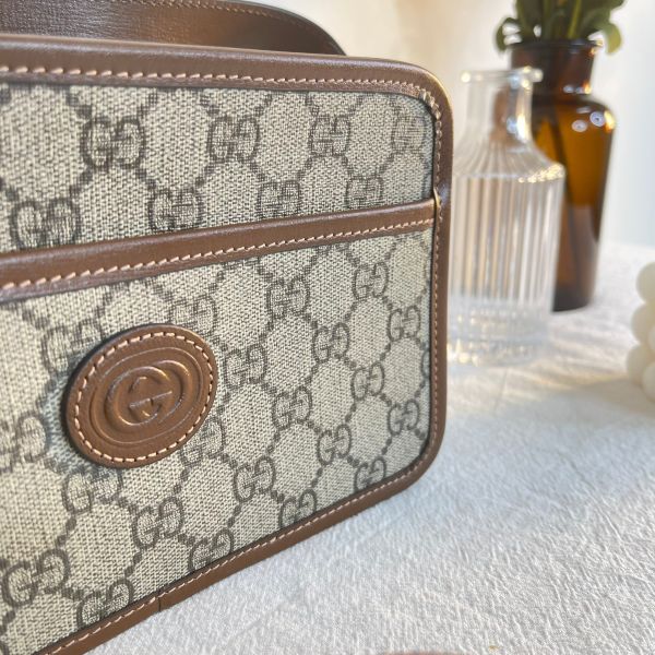 【12期0利率】GUCCI Retro GG Supreme 斜背方包【23年12月電商購證】【99成新】 