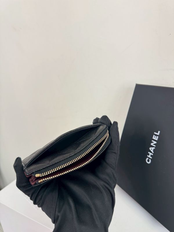 【分期0利率】CHANEL 顆粒牛皮L行拉鍊短夾【全新品】 