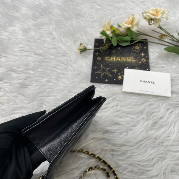 【12期0利率】CHANEL 羊皮金球WOC【95成新】 