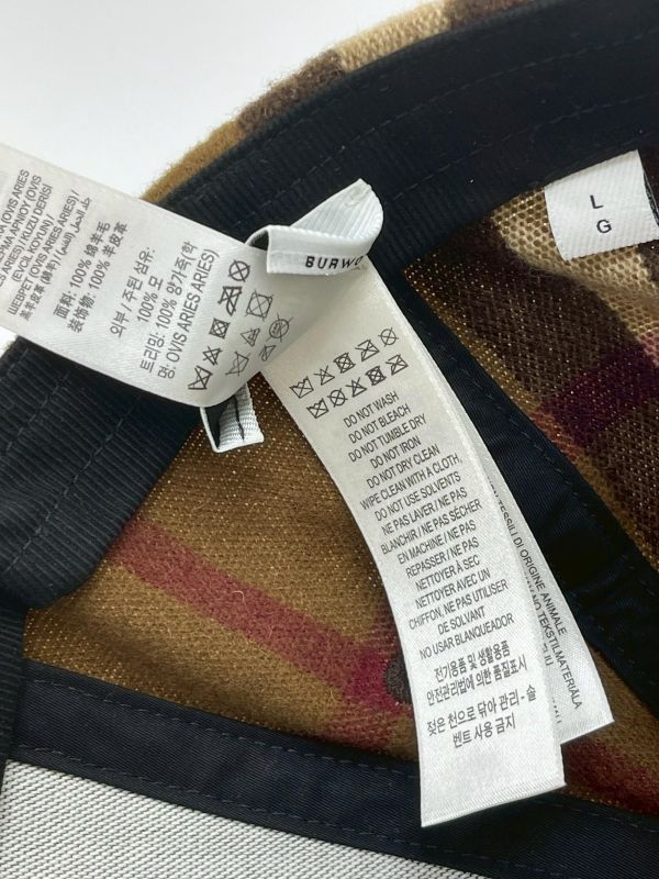 【95成新】BURBERRY 格紋羊毛棒球帽 