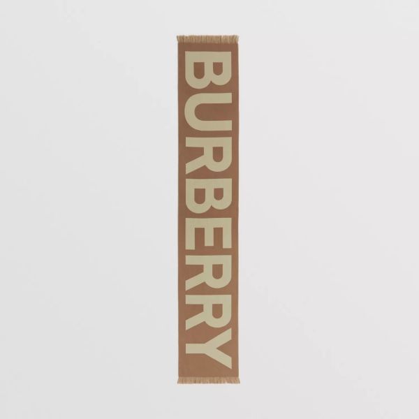 【12期0利率】【全新品】BURBERRY 大字母羊毛圍巾 男女皆可 