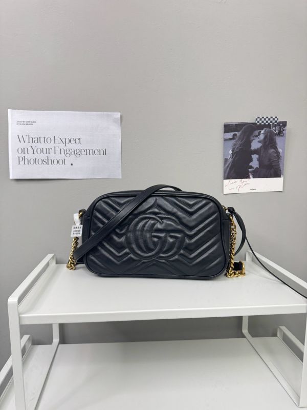 【分期0利率】GUCCI Marmont 相機包黑金【9成新】 