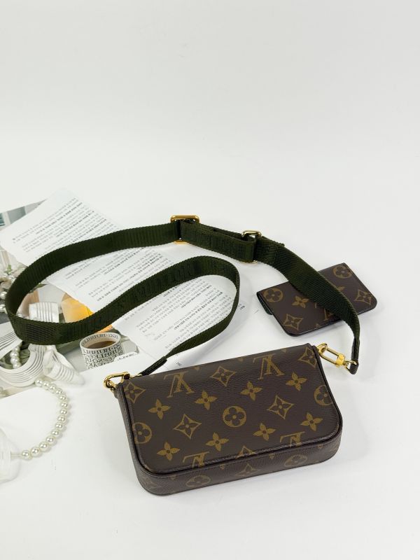 【分期0利率】LV Félicie Strap & Go 卡其綠【85成新】 