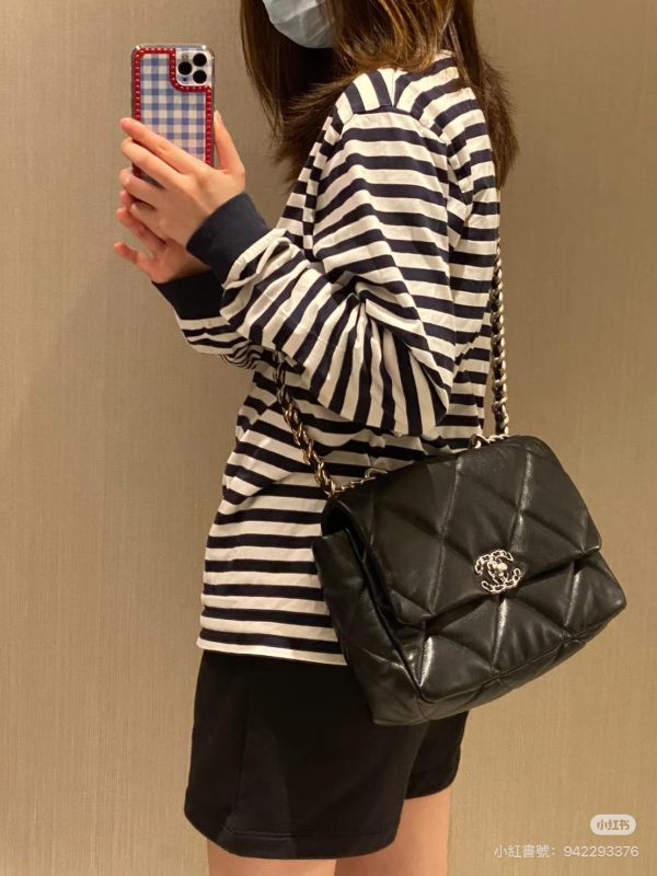 【95成新】CHANEL 19大型口蓋包 