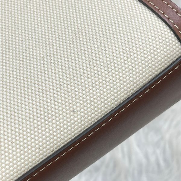 【12期0利率】BURBERRY 帆布拼接皮革口袋包【95成新】 