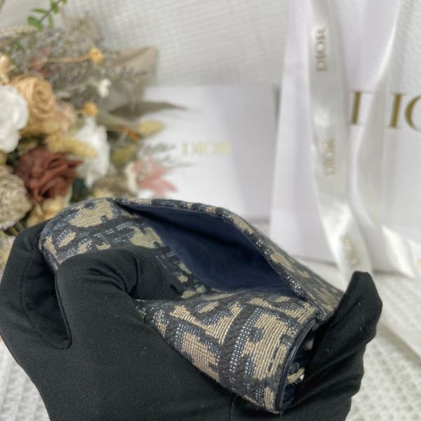 【成新】【12期0利率】DIOR SADDLE LOTUS 三折短夾 