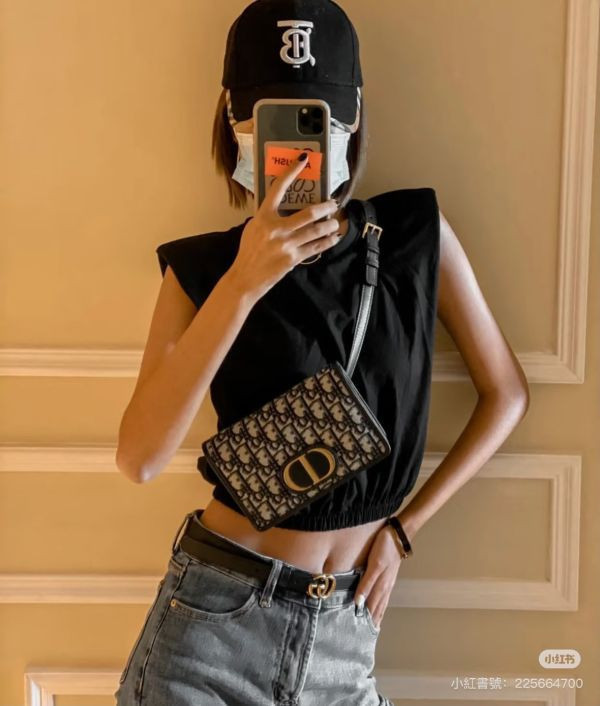 【95成新】DIOR 老花二合一腰包 