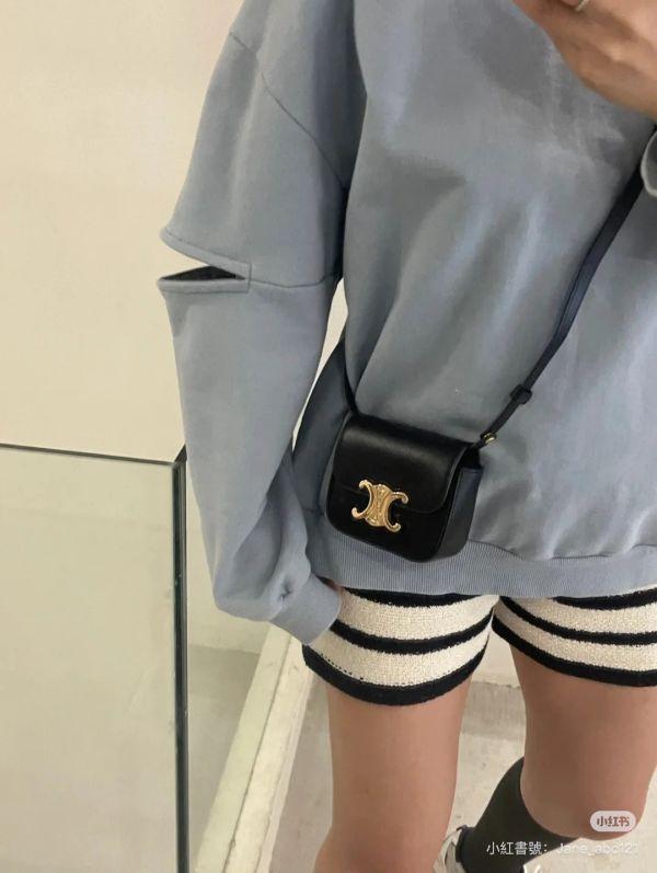 【95成新】CELINE CLAUDE亮澤牛皮革迷你手袋 