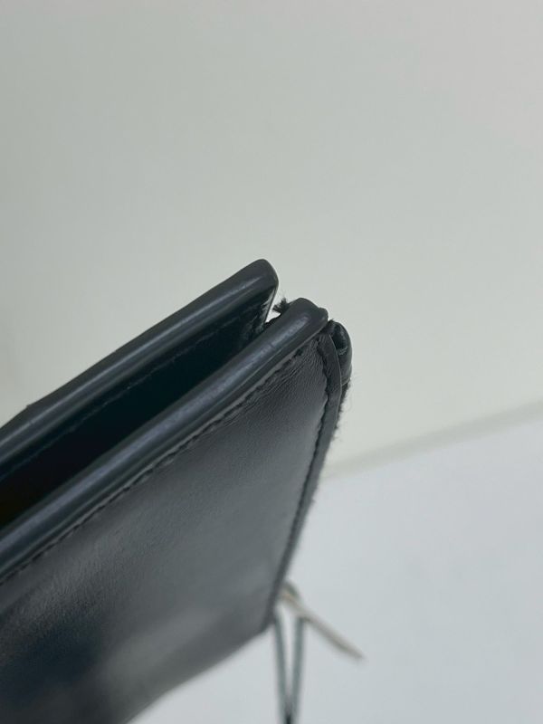 【9成新】YSL 滑面牛皮對折零錢袋短夾 