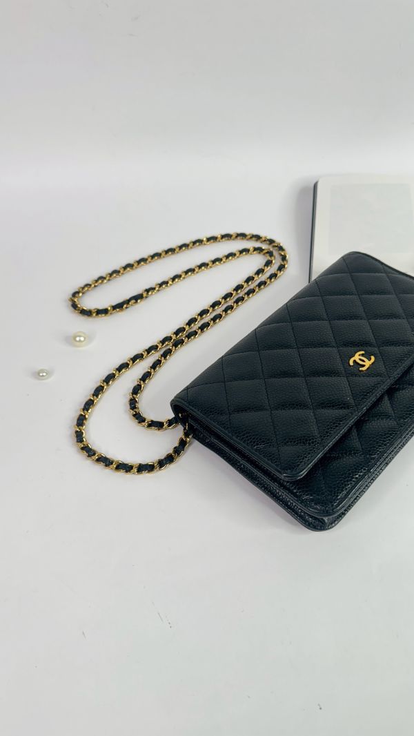 【分期0利率】CHANEL 魚子醬 WOC 黑金牛 【95成新】 