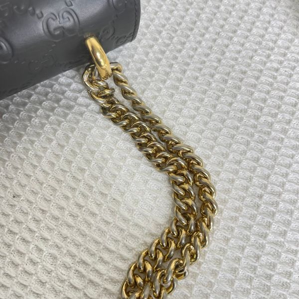 【分期0利率】GUCCI 牛皮壓紋 PADLOCK 鏈帶肩背包【9成新】 