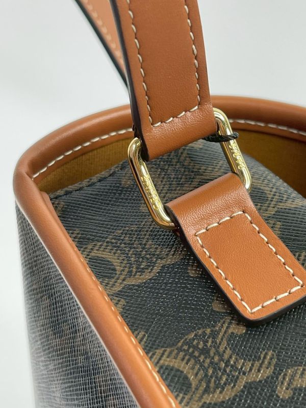 【95成新】CELINE Triomphe帆布中型Folco手袋 