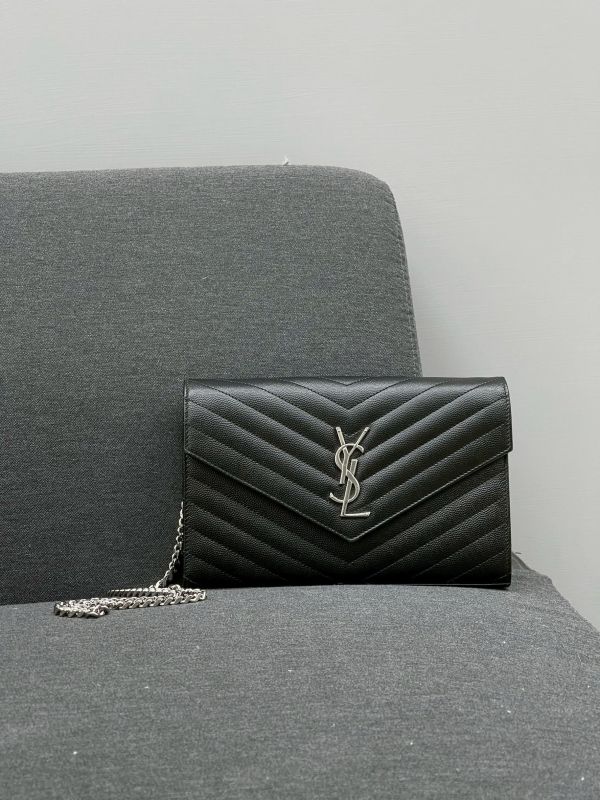 【95成新】YSL WOC 魚子醬鍊包 22.5CM 