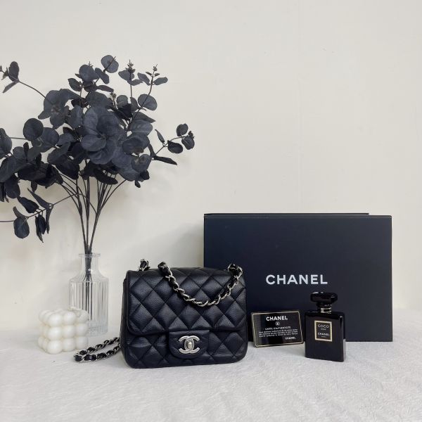 【12期0利率】CHANEL 方胖黑銀【85成新】 