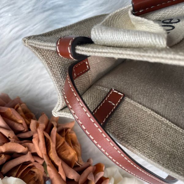 【9.5成新】【12期0利率】CHLOE mini woody tote bag 白 / 棕 