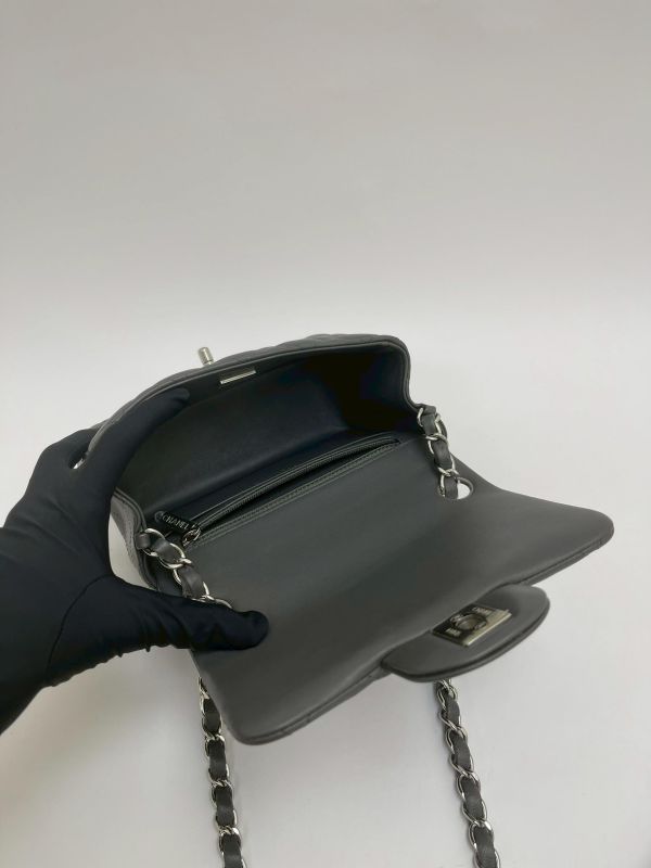 【95成新】CHANEL 方胖 晶片款深灰 