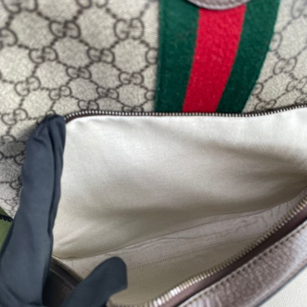 【12期0利率】GUCCI OPHIDIA GG紅綠織帶背包【95成新】 