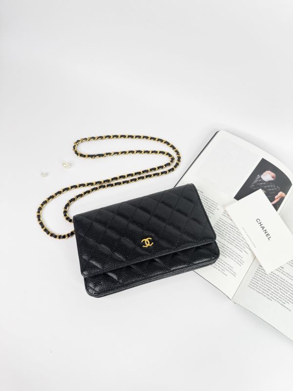【分期0利率】CHANEL 魚子醬 WOC 黑金牛 【95成新】 