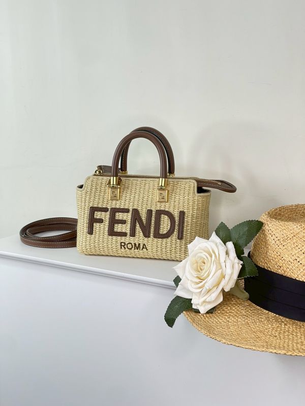 【分期0利率】FENDI BY THE WAY 竹編兩用迷你波士頓包【95成新】