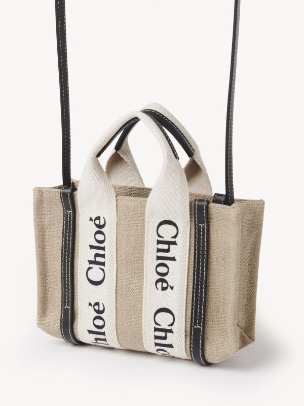 【12期0利率】【現金價】Chloé  背帶款迷你Woody Tote Bag 