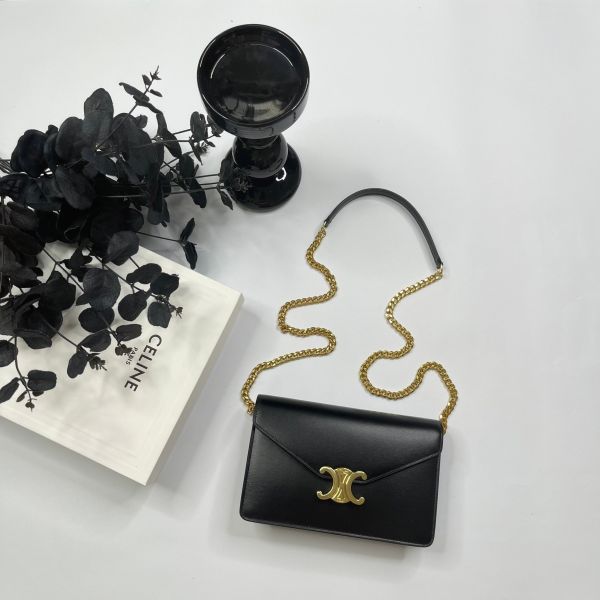 【12期0利率】CELINE MARGO 亮澤牛皮革WOC【台灣購證】【全新閒置】 