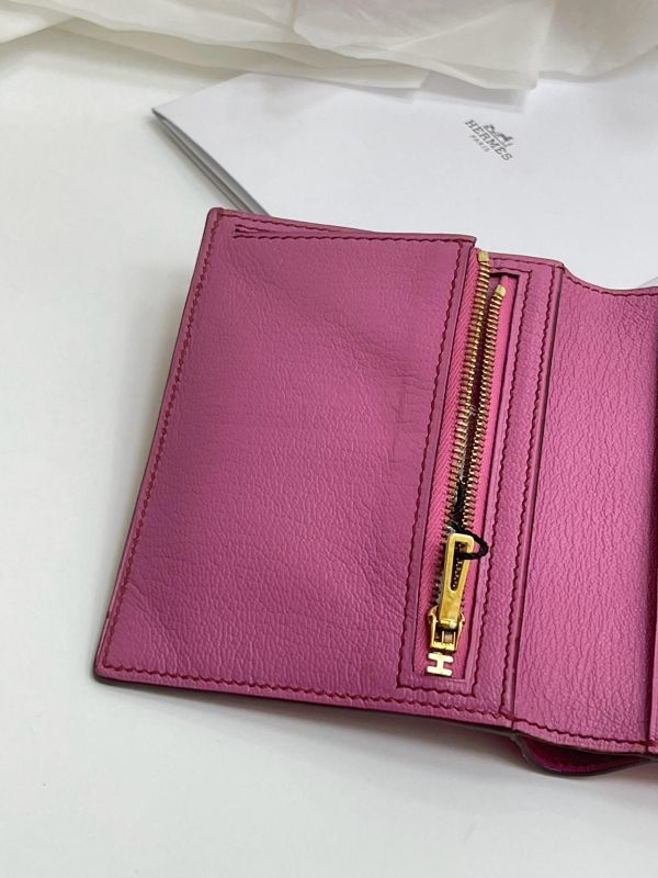 【9成新】HERMES BEARN 鴕鳥皮短夾 