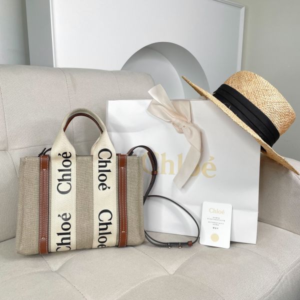 【12期0利率】CHLOE SMALL WOODY TOTE【9成新】 