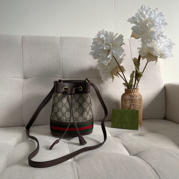 【12期0利率】【二手】GUCCI OPHIDIA  迷你水桶包 