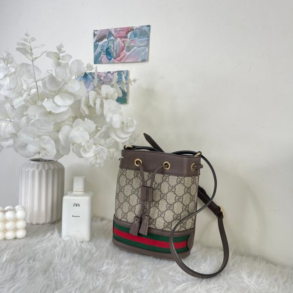 【12期0利率】GUCCI OPHIDIA  GG  迷你水桶袋 【95成新】 