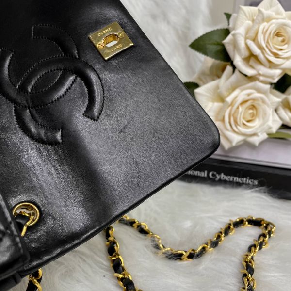 【12期0利率】Chanel VTG  Mini 書包釦口蓋包 19cm【9成新】 