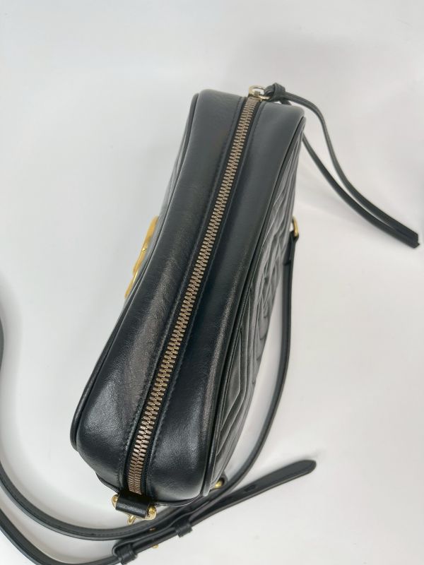 【分期0利率】GUCCI Marmont 相機包黑金【9成新】 