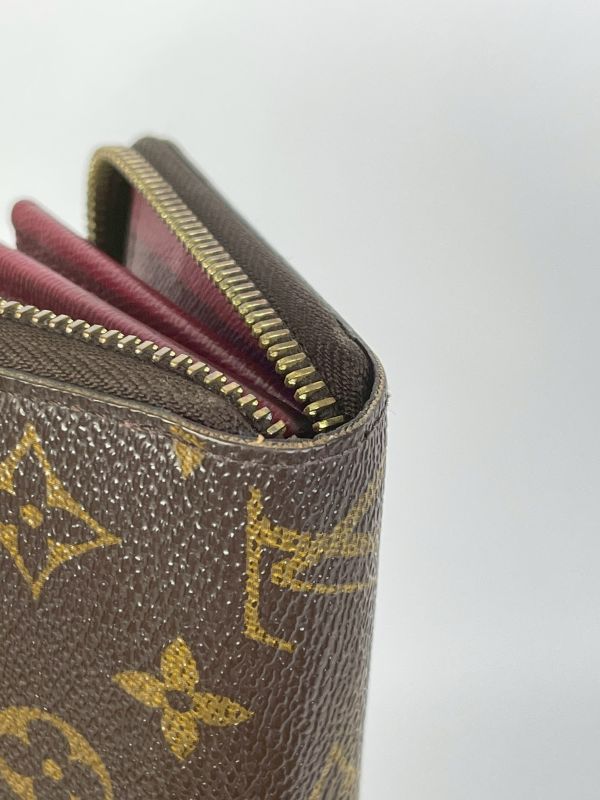 【85成新】LV ZIPPY Monmgram拉鏈長夾 紫紅色 