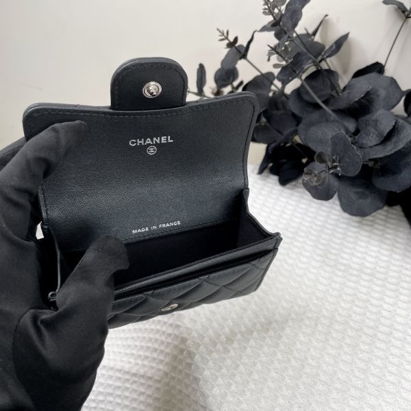 【12期0利率】Chanel COCO羊皮零錢卡包【95成新】 