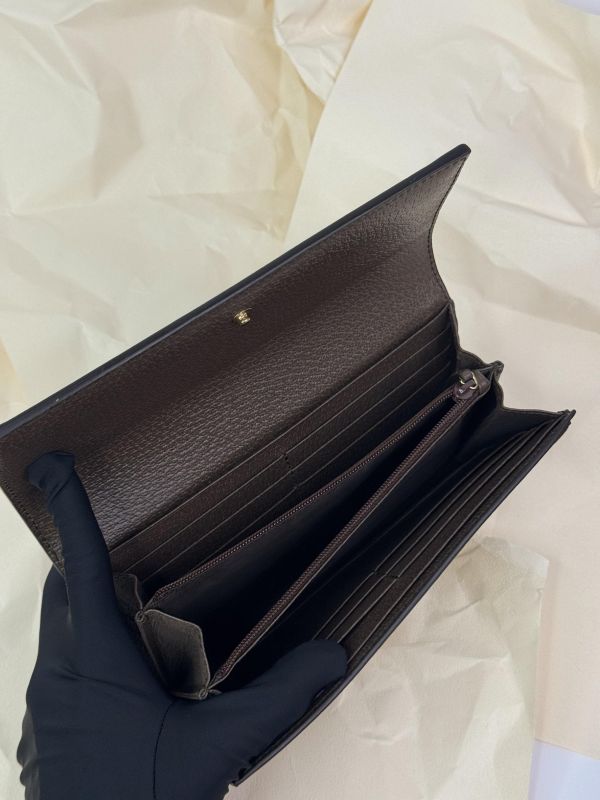 【95成新】GUCCI OPHIDIA 織帶扣式信封長夾 