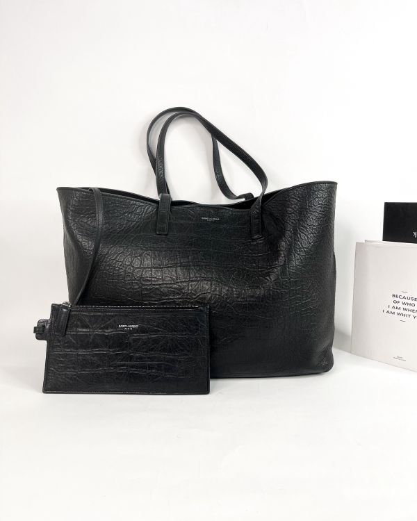 【分期0利率】YSL 鱷魚壓紋托特子母包【9成新】 
