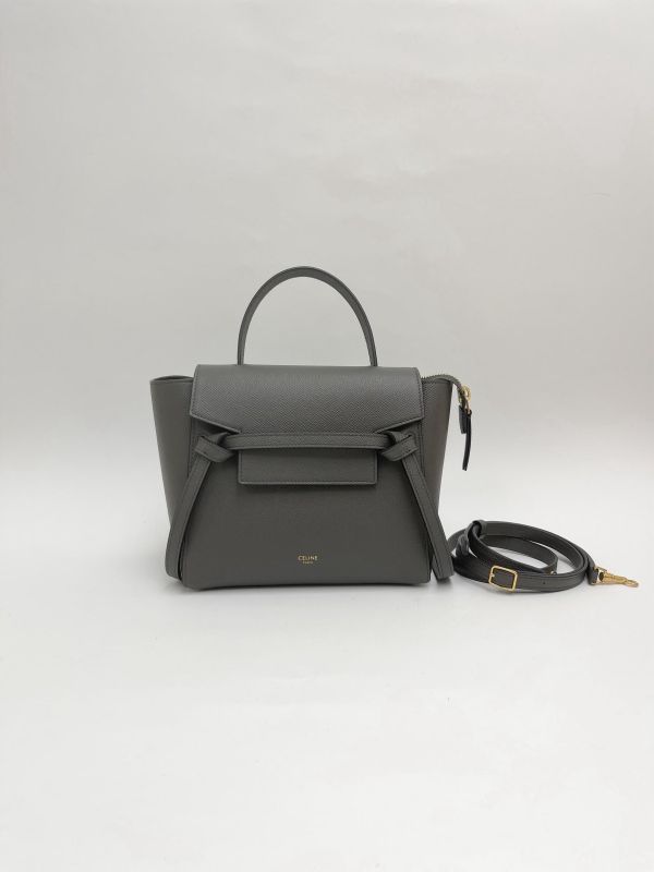 【95成新】CELINE 小牛皮BLET手袋鯰魚包NANO 