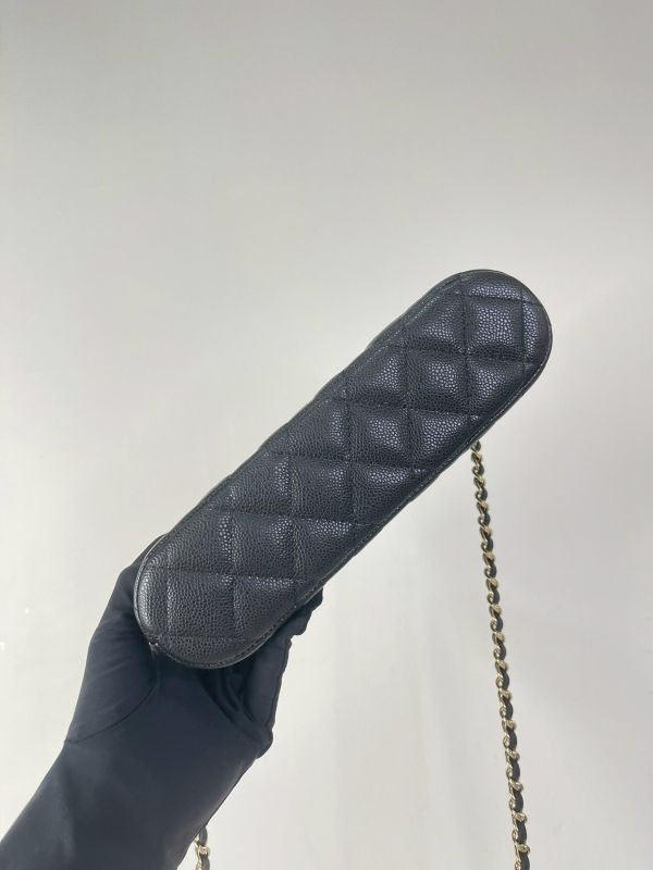 【99成新】CHANEL 24A 顆粒牛皮貝殼包 