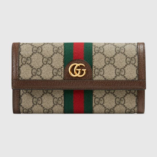 【12期0利率】【全新品】GUCCI Ophidia 扣式信封長夾【現金價23500】 