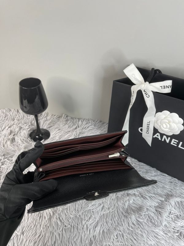 【分期0利率】CHANEL COCO 經典翻蓋長夾 黑銀【全新品】 