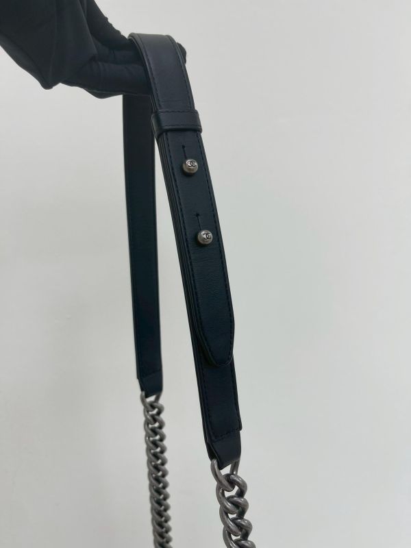 【95成新】CHANEL芯片款 BOY 25 牛皮銀扣 