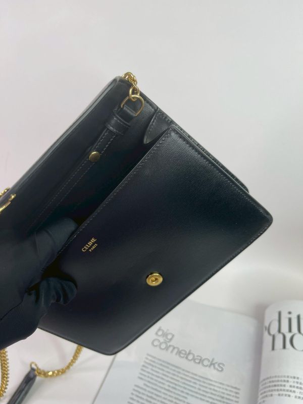 【95成新】CELINE MARGO 亮澤牛皮革WOC 