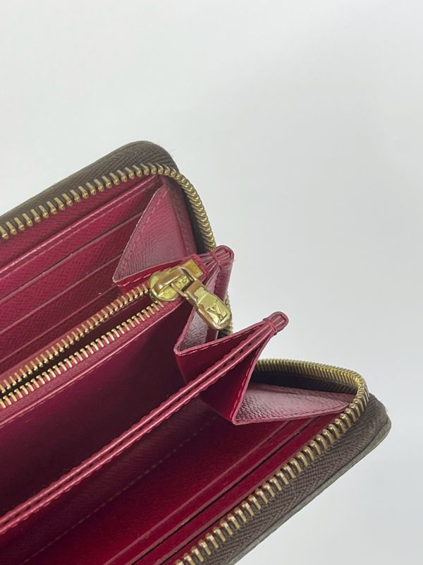 【85成新】LV ZIPPY Monmgram拉鏈長夾 紫紅色 