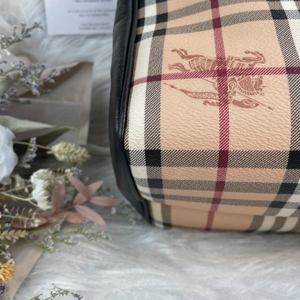 【12期0利率】BURBERRY戰馬牛皮Haymarket 單肩包【全新閒置】 