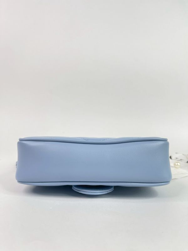 【95成新】GUCCI GG馬夢絎縫皮革鍊帶腰/肩背包 