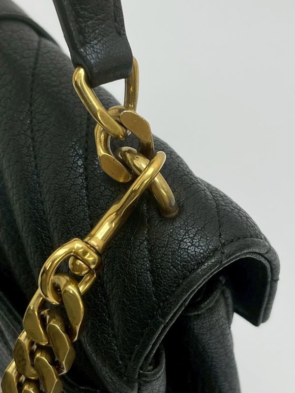 【9成新】YSL COLLèGE中性絎縫皮革手袋 