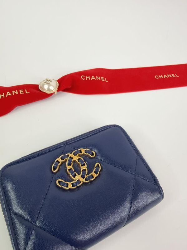 【未使用閒置品】CHANEL 19 拉鍊零錢包 