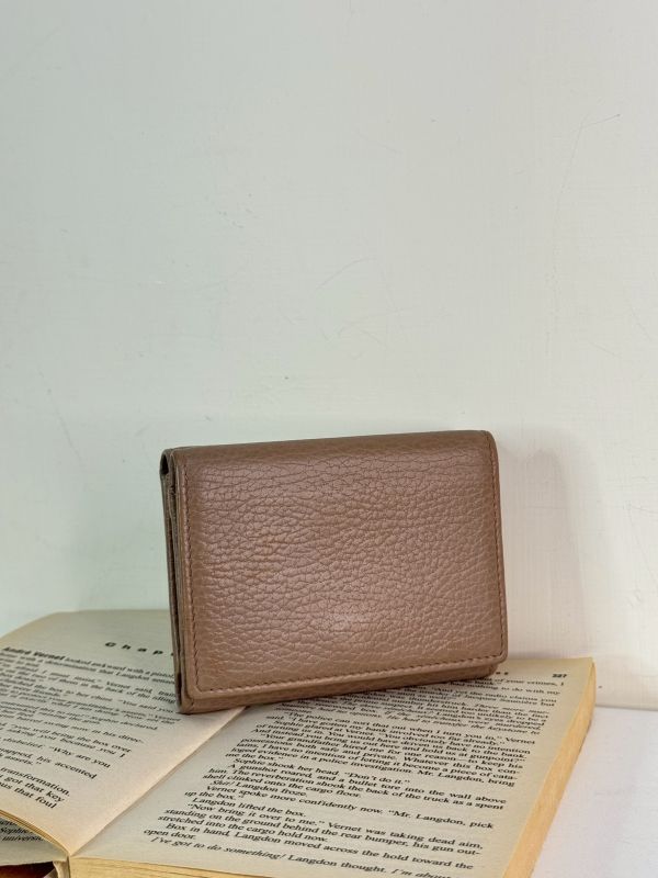 【分期0利率】GUCCI GG MARMONT荔枝皮雙層零錢袋三折短夾【9成新】 