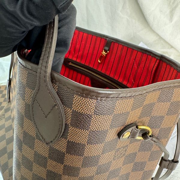 【9成新】【12期0利率】LV 棋盤格NEVERFULL MM 
