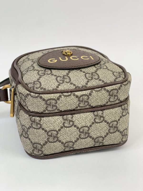 【未使用閒置品】GUCCI 虎頭雙層拉鍊記者包 