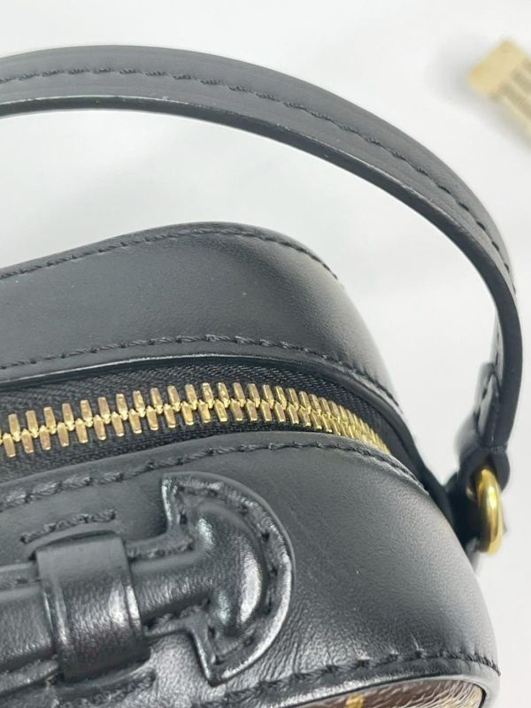 【9成新】LV saintonge老花流蘇相機包-黑 